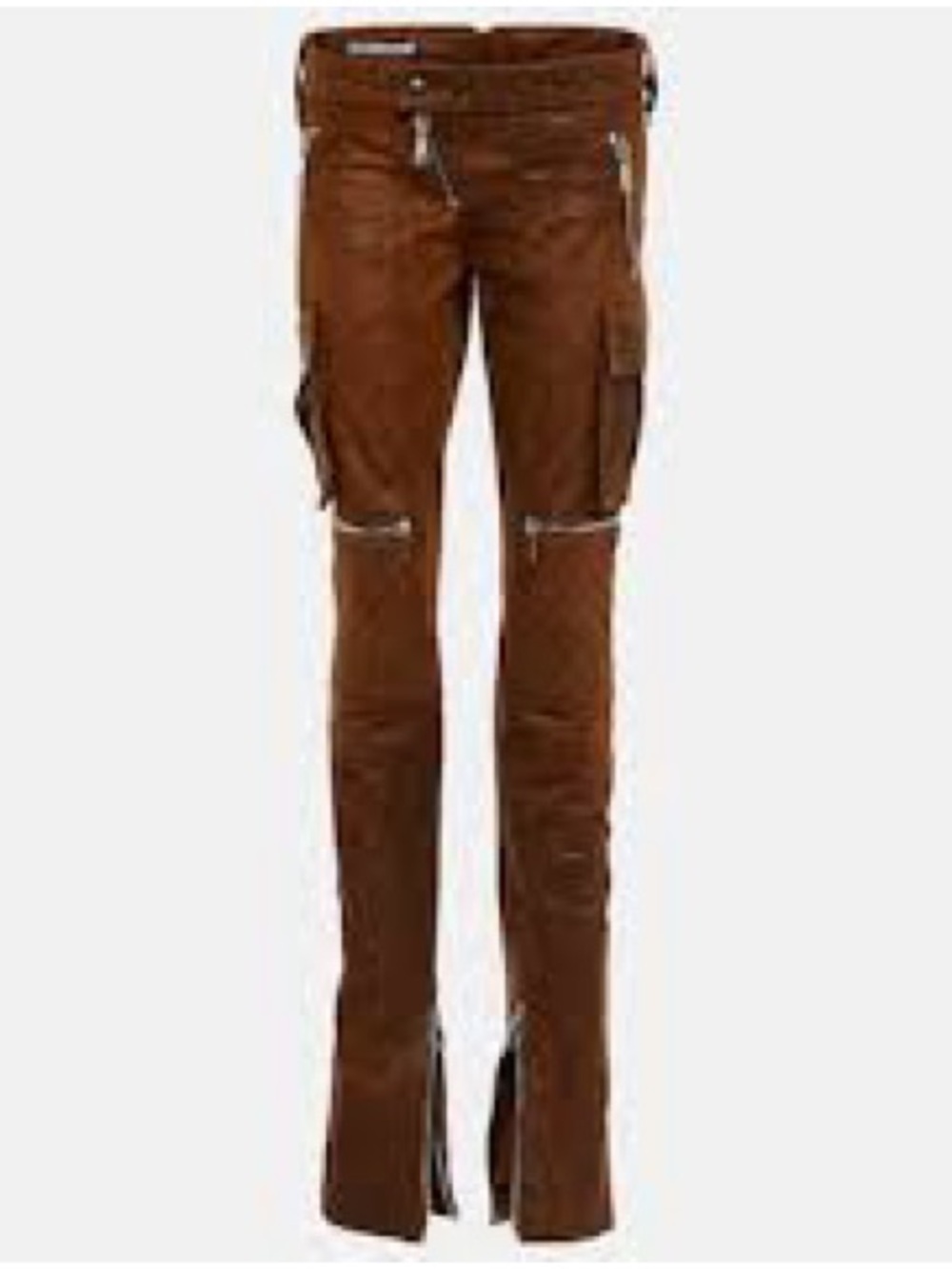 LaQuan Smith Brown Cargo Skinny Jeans